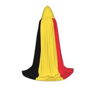 QHZLY Flag of Belgium Hooded Cape S For Teenagers Long Cloak Cosplay Masquerade Stage Costume Comic-Con Carnival Role-Play