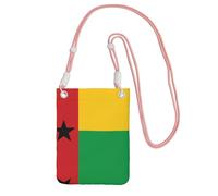 QHZLY Flag of Guinea-Bissau Crossbody Mobile Phone Bag Pink with Adjustable Strap for Women - Fashionable, Convenient