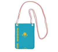 QHZLY Flag of Kazakhstan Crossbody Mobile Phone Bag Pink with Adjustable Strap for Women â€“ Fashionable, Convenient