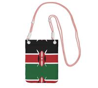 QHZLY Flag of Kenya Crossbody Mobile Phone Bag Pink with Adjustable Strap for Women â€“ Fashionable, Convenient
