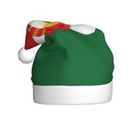 QHZLY Flag of Mahabad Christmas Hat for Adults, Plush Holiday Party Accessory for Festivals and Events