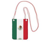 QHZLY Flag of Mexico Crossbody Mobile Phone Bag Pink with Adjustable Strap for Women â€“ Fashionable, Convenient