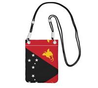 QHZLY Flag of Papua New Guinea Crossbody Mobile Phone Bag Black with Adjustable Strap for Women â€“ Fashionable, Convenient