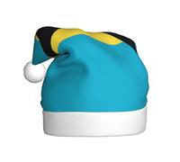 QHZLY Flag of the Bahamas Christmas Hat for Adults, Plush Holiday Party Accessory for Festivals and Events