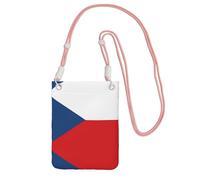QHZLY Flag of the Czech Republic Crossbody Mobile Phone Bag Pink with Adjustable Strap for Women - Fashionable, Convenient