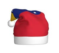 QHZLY Flag of Venezuela Christmas Hat for Adults, Plush Holiday Party Accessory for Festivals and Events