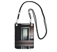 QHZLY GhostlyGlimpses Crossbody Mobile Phone Bag Black with Adjustable Strap for Women – Fashionable, Convenient