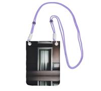 QHZLY GhostlyGlimpses Crossbody Mobile Phone Bag Purple with Adjustable Strap for Women - Fashionable, Convenient