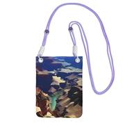 QHZLY Grand Canyon Crossbody Mobile Phone Bag Purple with Adjustable Strap for Women - Fashionable, Convenient