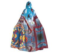 QHZLY Halloween a Thrill Seeker Hooded Cloak Adult Cosplay Costume for Masquerade, Theme Party, Stage Performance