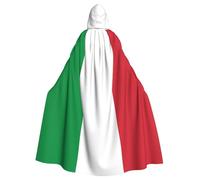 QHZLY Halloween Italian flag Hooded Cloak Adult Cosplay Costume for Masquerade, Theme Party, Stage Performance