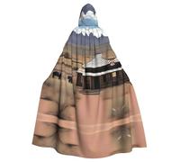 QHZLY Halloween Western Trails Hooded Cloak Adult Cosplay Costume for Masquerade, Theme Party, Stage Performance