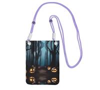 QHZLY HauntedHollows Crossbody Mobile Phone Bag Purple with Adjustable Strap for Women - Fashionable, Convenient