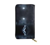 QHZLY Leather Long AnEerieEvening Clutch Wallet for Unisex, Stylish and Functional with Card Slots, Zipper Pockets