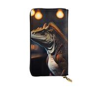 QHZLY Leather Long Ronin Iguana Clutch Wallet for Unisex, Stylish and Functional with Card Slots, Zipper Pockets