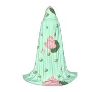 QHZLY Lotus flowers waiting to bloom Hooded Cape S For Teenagers Long Cloak Cosplay Masquerade Stage Costume Comic-Con Carnival Role-Play