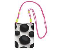 QHZLY Marbles of different sizes Crossbody Mobile Phone Bag Fuchusia with Adjustable Strap for Women - Fashionable, Convenient