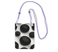 QHZLY Marbles of different sizes Crossbody Mobile Phone Bag Purple with Adjustable Strap for Women - Fashionable, Convenient