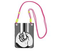 QHZLY Men hands Crossbody Mobile Phone Bag Fuchusia with Adjustable Strap for Women - Fashionable, Convenient
