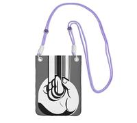 QHZLY Men hands Crossbody Mobile Phone Bag Purple with Adjustable Strap for Women - Fashionable, Convenient