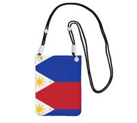 QHZLY Philippine flag Crossbody Mobile Phone Bag Black with Adjustable Strap for Women - Fashionable, Convenient