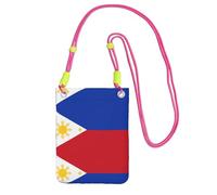 QHZLY Philippine flag Crossbody Mobile Phone Bag Fuchusia with Adjustable Strap for Women â€“ Fashionable, Convenient
