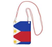 QHZLY Philippine flag Crossbody Mobile Phone Bag Pink with Adjustable Strap for Women - Fashionable, Convenient