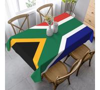 QHZLY Rectangular South African flag Tablecloth 35x55in Premium Peach Velvet for Dining, Brunch, Parties, and Events