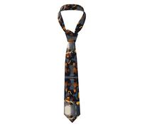 QHZLY Robots at War Men's Stylish Necktie for Business and Casual Wear with Flat Drape Design