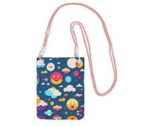 QHZLY Rolling eyes pattern Crossbody Mobile Phone Bag Pink with Adjustable Strap for Women – Fashionable, Convenient