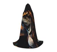 QHZLY Ronin iguana Hooded Cape L For Teenagers Long Cloak Cosplay Masquerade Stage Costume Comic-Con Carnival Role-Play