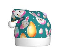 QHZLY Shy rabbit faces Christmas Hat for Adults, Plush Holiday Party Accessory for Festivals and Events