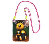 QHZLY Sitting bee Crossbody Mobile Phone Bag Fuchusia with Adjustable Strap for Women â€“ Fashionable, Convenient