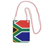 QHZLY South African flag Crossbody Mobile Phone Bag Pink with Adjustable Strap for Women - Fashionable, Convenient