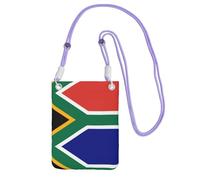 QHZLY South African flag Crossbody Mobile Phone Bag Purple with Adjustable Strap for Women - Fashionable, Convenient