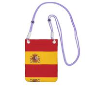 QHZLY Spanish flag Crossbody Mobile Phone Bag Purple with Adjustable Strap for Women â€“ Fashionable, Convenient