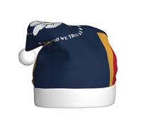 QHZLY State Flag Christmas Hat for Adults, Plush Holiday Party Accessory for Festivals and Events