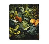 QHZLY Tropical Rainforest Palm Leaves Multi-Size Rubber Edge Mouse Pad 10 x 12 inch for Office Gaming Study Desk Laptop Console
