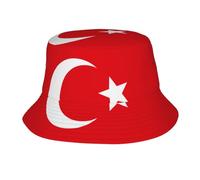 QHZLY Unisex Flag of Turkey Bucket Hat for Outdoor Activities, Breathable for Gardening, Beach, Hiking, Fishing Black
