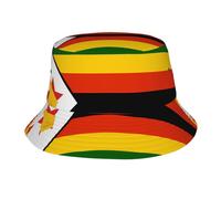 QHZLY Unisex Flag of Zimbabwe Bucket Hat for Outdoor Activities, Breathable for Gardening, Beach, Hiking, Fishing Black