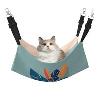 QHZLY Velvet Blue Orange Turtleback Bamboo Hammock M for Small Pets – Comfortable and Breathable for Cats, Rabbits, Ferrets