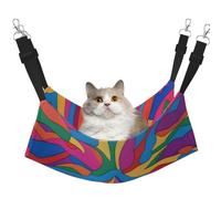 QHZLY Velvet Colorful Canvas Hammock L for Small Pets â€“ Comfortable and Breathable for Cats, Rabbits, Ferrets