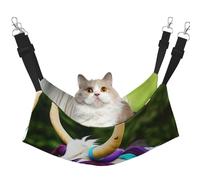 QHZLY Velvet Colorful cow's head Hammock L for Small Pets â€“ Comfortable and Breathable for Cats, Rabbits, Ferrets