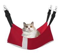 QHZLY Velvet Danish flag Hammock M for Small Pets â€“ Comfortable and Breathable for Cats, Rabbits, Ferrets