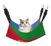 QHZLY Velvet Eritrean flag Hammock L for Small Pets â€“ Comfortable and Breathable for Cats, Rabbits, Ferrets