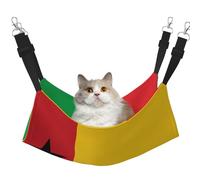 QHZLY Velvet Flag of Guinea-Bissau Hammock M for Small Pets â€“ Comfortable and Breathable for Cats, Rabbits, Ferrets