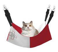 QHZLY Velvet Flag of Malta Hammock M for Small Pets â€“ Comfortable and Breathable for Cats, Rabbits, Ferrets