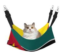 QHZLY Velvet Flag of Mozambique Hammock M for Small Pets â€“ Comfortable and Breathable for Cats, Rabbits, Ferrets