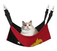 QHZLY Velvet Flag of Papua New Guinea Hammock M for Small Pets â€“ Comfortable and Breathable for Cats, Rabbits, Ferrets