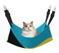 QHZLY Velvet Flag of the Bahamas Hammock L for Small Pets â€“ Comfortable and Breathable for Cats, Rabbits, Ferrets